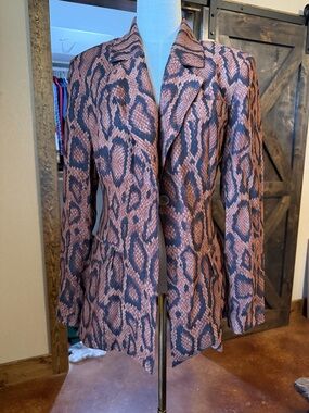WeWoreWhat  Snake-Print Tailored Blazer